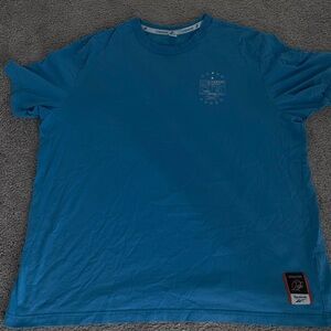 Reebok Iverson I3 Blueprint SS Basketball T-Shirt Men's Essential Blue Tee 2XL